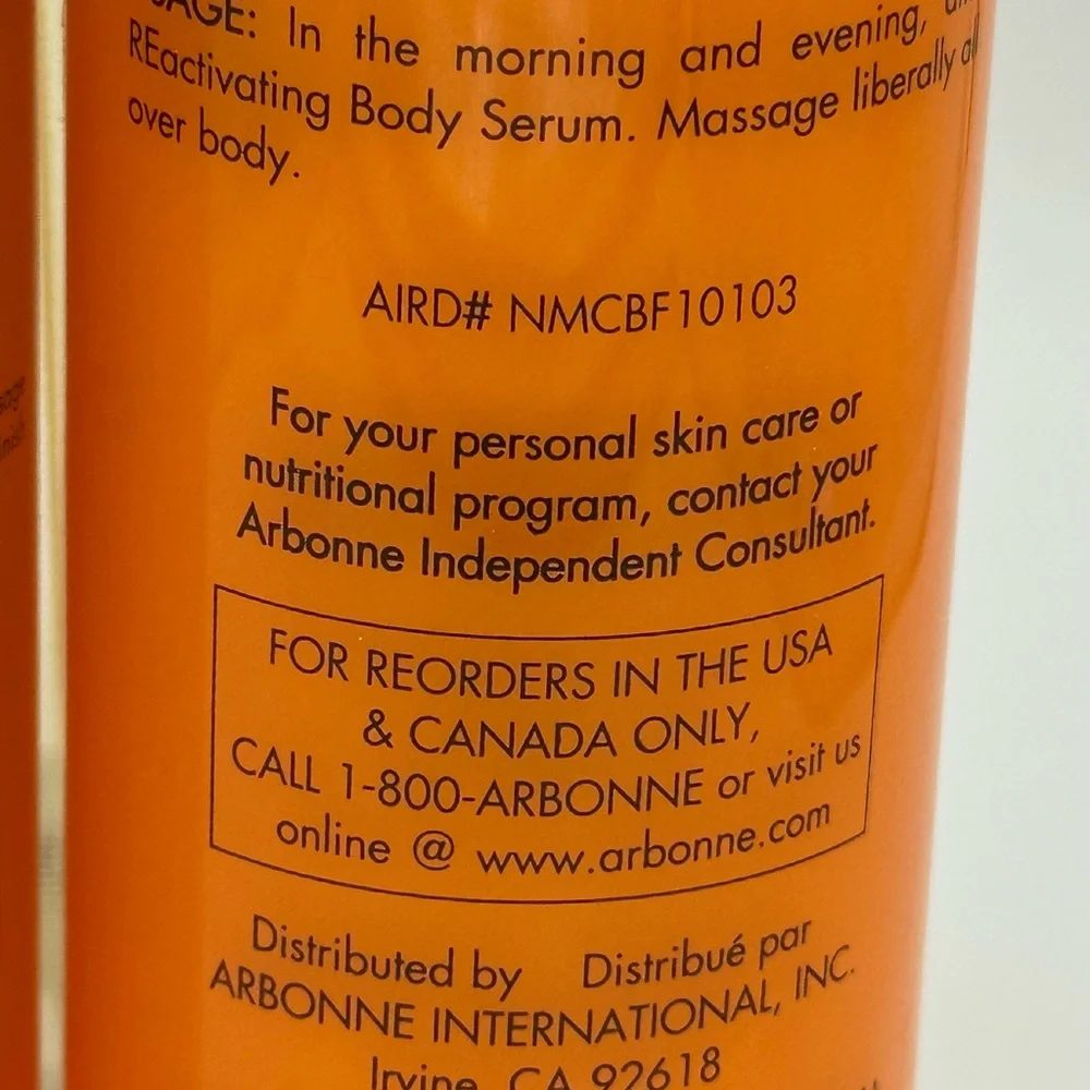 New Arbonne NutriMin C RE Orange Hydrating Body Lotion & Serum with Bag Bundle - Picture 7 of 8